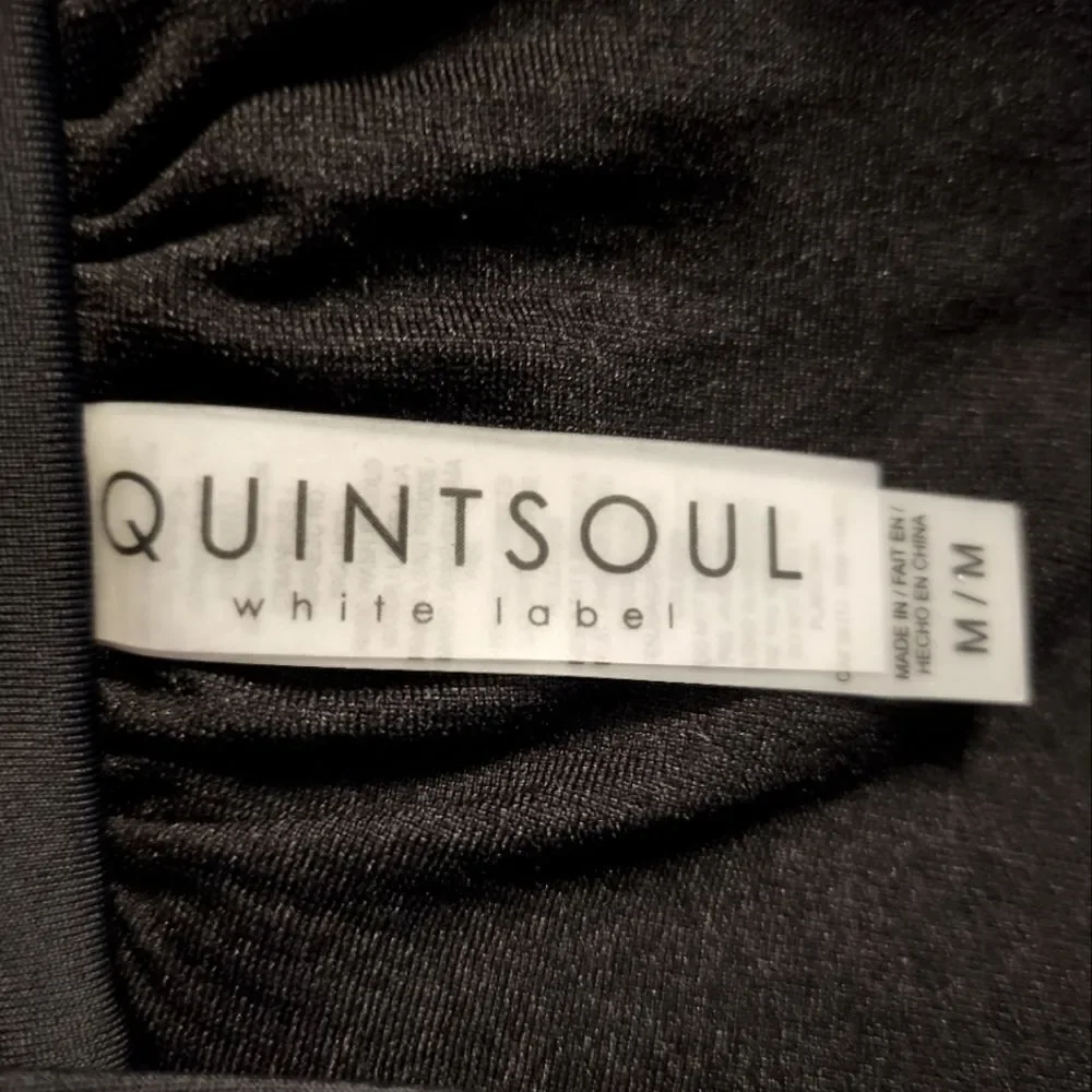 Quintsoul White Label High Neck Bikini Top Swimwear Black Size M